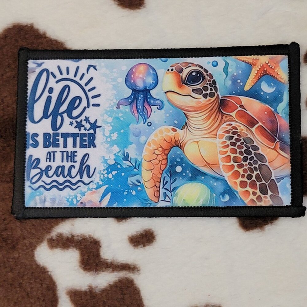 Sea Turtle Life Is Better At The Beach Hat Patch 5 Pack